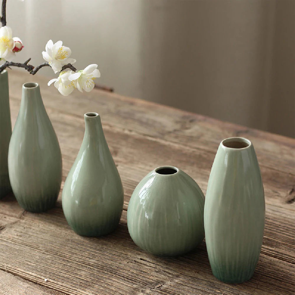 Minimalist Ceramic Vase Set - Elegant Home & Office Decoration