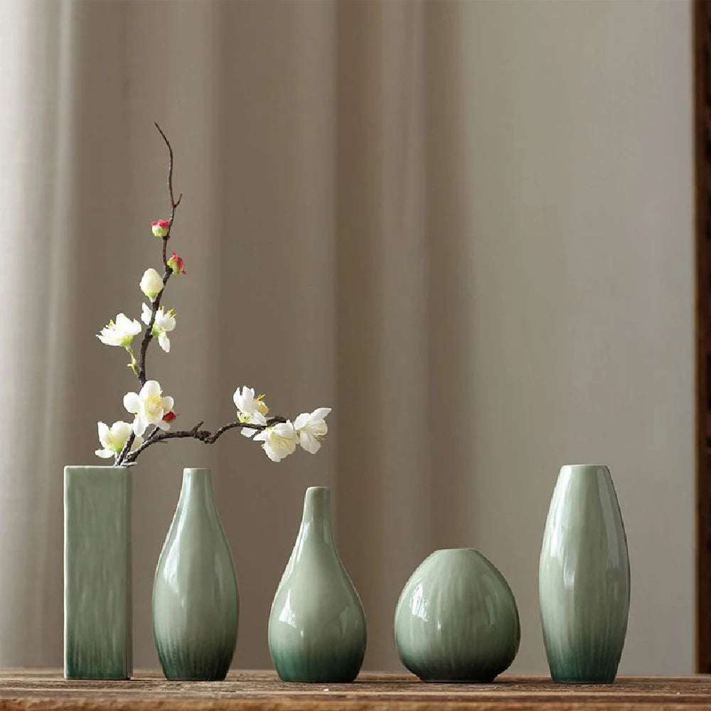 Minimalist Ceramic Vase Set - Elegant Home & Office Decoration