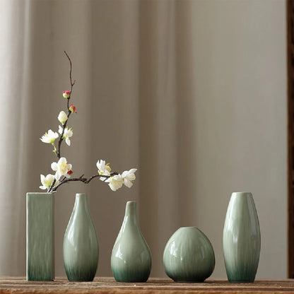 Minimalist Ceramic Vase Set - Elegant Home & Office Decoration