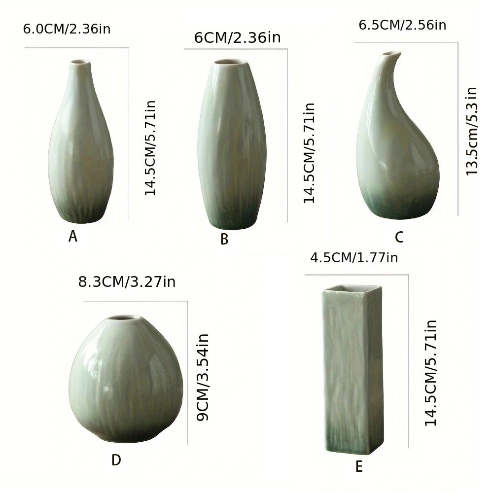 Minimalist Ceramic Vase Set - Elegant Home & Office Decoration